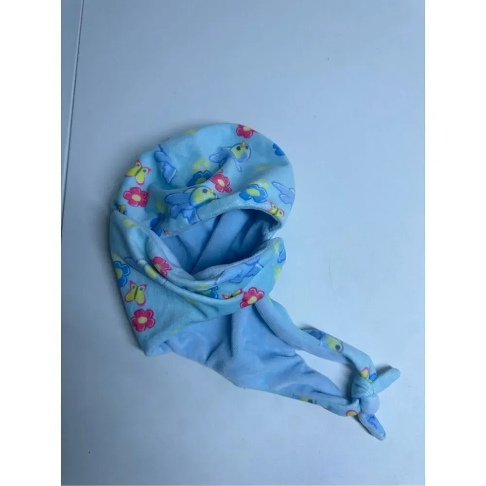 Disney Parks Blue Hei Hei Moana Fleece Lined Chin Strap Baby Infant Hat EUC OS